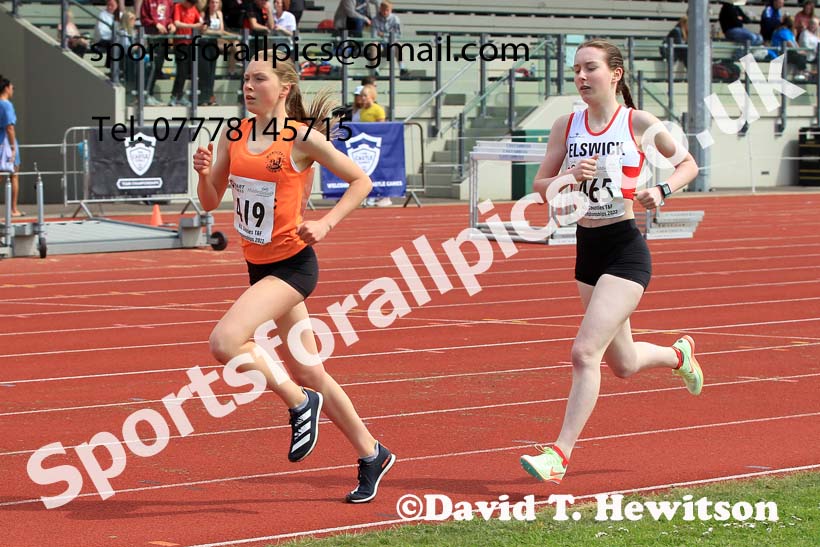 Women and Girls 3000 metres, 2022 North Eastern Track and Field Champs., Middlesbrough. David T. Hewitson/Sports for All Pics